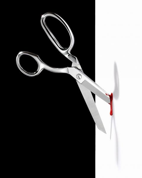 Photograph John Kuczala Scary Office Scissors on One Eyeland